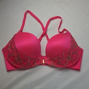 Victoria's Secret Pink Lace Push-Up Bra with Adjustable Straps